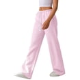 thumbnail image 5 of GUACER Women's Striped Wide Leg Pants Drawstring Elastic Waisted Casual Lounge Trousers Summer Pajama Bottoms, 5 of 6