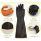 thumbnail image 2 of Guantes de látex resistentes a productos químicos de caucho resistente a la seguridad industrial, guantes protectores largos, guantes negros resistentes 1 par,, 2 of 5
