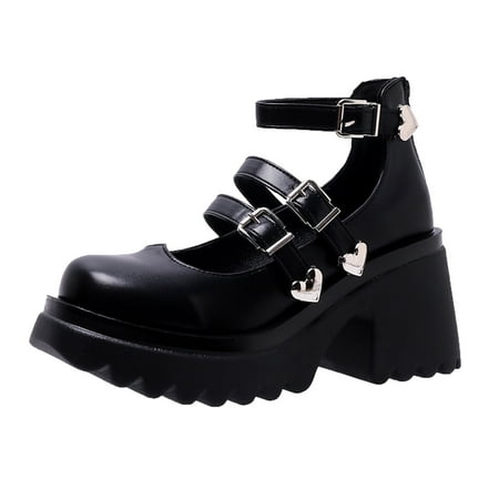 

adviicd Heels Sandals for Women Closed Toe Wedges for Women Wide Ladies Fashion Solid Color Leather Love Buckle Retro Clear Wedges Heels for Women