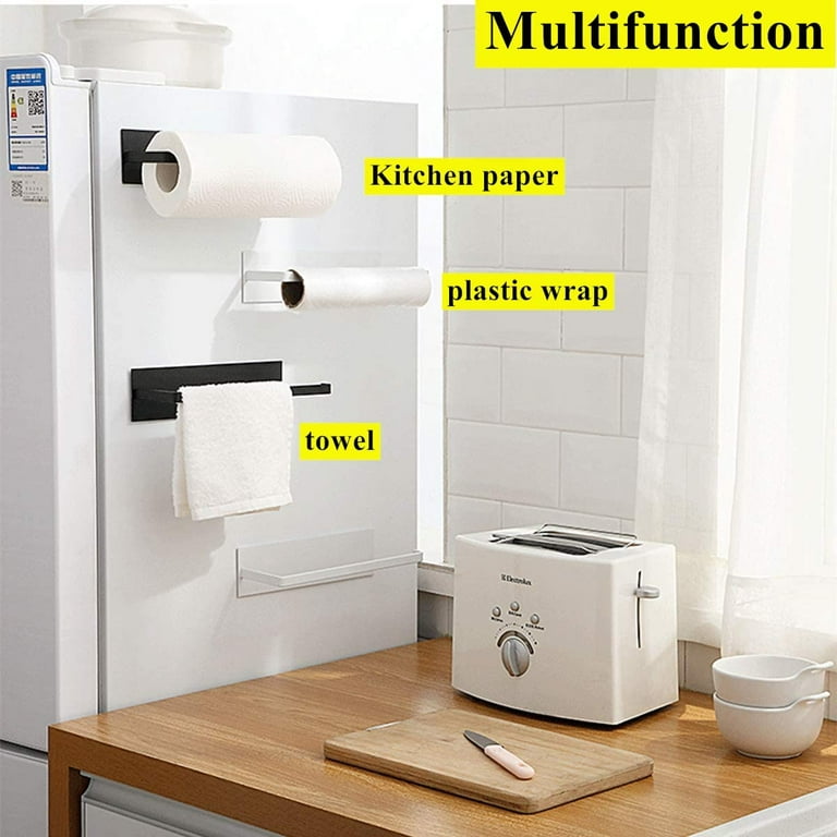 Koovon Paper Towel Holder Countertop, Paper Towel Stand with Ratchet System for Kitchen Bathroom, One-Handed Tear Paper Stainless Steel Paper Towel