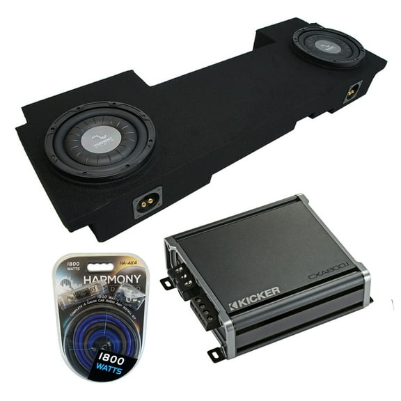 2002-2013 Cadillac Escalade EXT Underseat Harmony F104 Dual 10 Sub Box & CXA8001