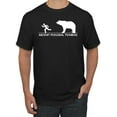 thumbnail image 2 of Wild Bobby Ancient Personal Trainers Funny Bear Chase Men Tee, 2 of 6