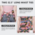 thumbnail image 6 of Pioneer Flower Floral Print Pattern Apron for Women and Men, Cotton Linen Waterproof with Pockets, Adjustable, 33x27 Inch for Kitchen, Gardening, BBQ, Salon, 6 of 6