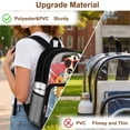 thumbnail image 6 of ZIATUBLES Clear Backpack, Heavy Duty Fabric & PVC Transparent Bookbag with Cool Dalmatian Tropical Drink Print, Large Capacity See Through Backpack for School College Work Travel Security, 6 of 7