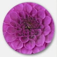 thumbnail image 1 of Designart 'Large Purple Flower and Petals ' Modern wall clock, 1 of 6