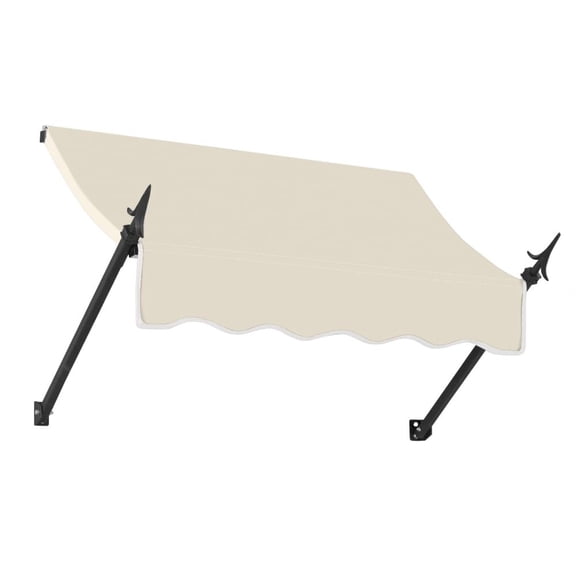 Awntech 4.375 ft New Orleans Fixed Awning Acrylic Fabric, Linen