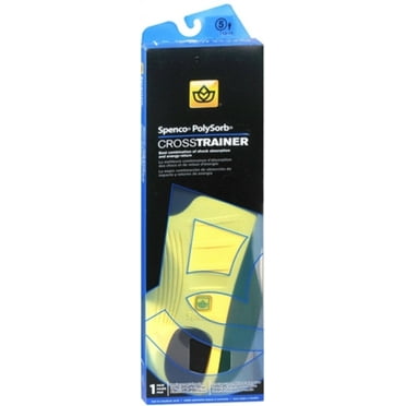 Spenco PolySorb Cross Trainer Insoles #5 1 Pair (Pack of 2)