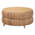 thumbnail image 1 of bali & pari Roma Rattan and Seagrass Coffee Table Low Profile Boho Accent Table, 1 of 6