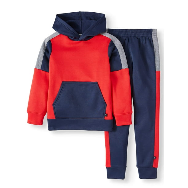 shiny hooded jogger set