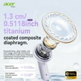 thumbnail image 3 of Acer Bluetooth 5.4 True Wireless In-Ear Earbuds - Rotating Charging Case, HiFi Deep Bass Surround, Sound Leakage-Free, Lightweight Comfort Fit, 3 of 9