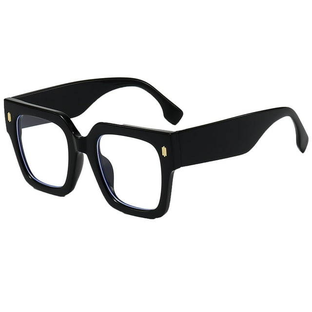 asddcavvf Fashion Oversized Blue Light Blocking Glasses For Women Men Trendy Big Square Frame Computer Eyeglasses