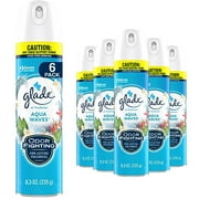 Glade Air Freshener Room Spray, Aqua Waves, 8.3 oz, 6 Count