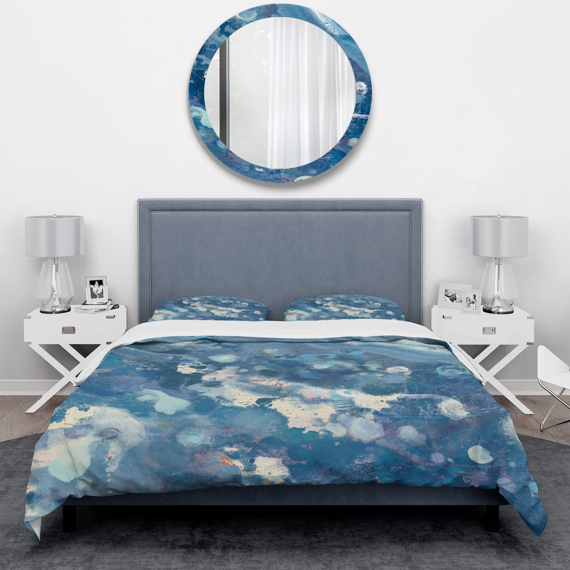 Designart 'Water III' Geometric Duvet Cover Set