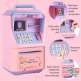 thumbnail image 5 of Richgv Piggy Bank for Kids, Cash Coin Can Toys for Girls 3-6 Year Old, ATM Toy Savings Bank Machine Electronic Money Bank, 5 of 8
