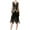Gold, variant on IROINNID V-Neck A-Line Dress For Women Fashion Suspender Sequin Feather Sleeveless Solid Mini Dress Party Dress Comfort Waist Dress
