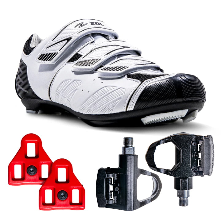 Zol Stage Road Cycling Shoes with Pedals and Cleats 