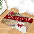 thumbnail image 4 of Cute Snowman Farmhouse Entrance Door Mat, Christmas Poinsettia Low Profile Tradition Christmas Decor Welcome Mat, Non-Slip Carpet Rugs Floor Mat Decorative for Home/Bathroom/Kitchen - 20" x 31.5", 4 of 6