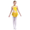 thumbnail image 1 of Zaldita Robe de Danse Ballet à Sequins Floraux Sans Manches pour Filles Costume de Performance Jaune 6, 1 of 7