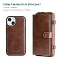 thumbnail image 3 of Compatible with  13 Mini Wallet Case  Multi-Function Wallet Case  2 in 1 Detachable Magnetic Wallet Case with Card Holder  PU Leather Flip Cover with Lanyard, 3 of 8