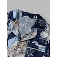 thumbnail image 5 of Family Matching Christmas Pajamas Set Santa Letter Print Holiday Satin Sleepwear Dad Mom Kids PJs, 5 of 10