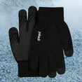 thumbnail image 2 of Ljudmp Winter Knitted Gloves for Men Women Touch Screen Cold Weather Thermal Warm Knit Glove for Running Driving Hiking Black, 2 of 3
