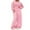 Pink, variant on Women's Long Sleeve Jumpsuit Half-Zip High-Waisted Wide Leg Sweatsuits Jumpsuits One Piece Athletic Romper - White M