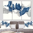 thumbnail image 2 of Designart - Gouache Saphir sur Gris - Art Moderne sur Toile, 2 of 2