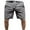 Dark Gray, variant on WREESH Men's Beach Shorts Summer Cutoffs Sports Shorts Outdoor Workout Shorts Casual Loose Straight Comfortable Drawstring Shorts Black