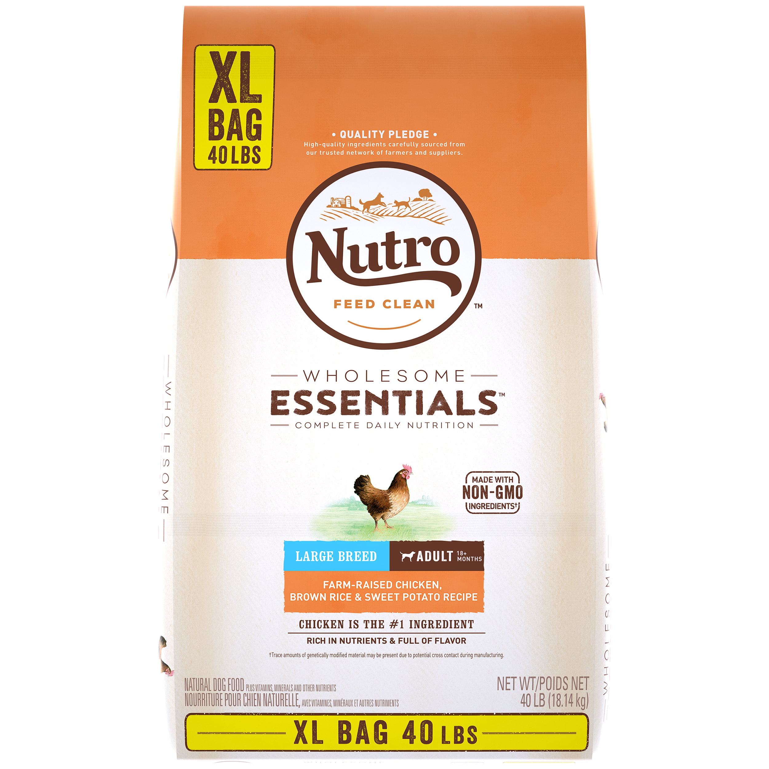 NUTRO WHOLESOME ESSENTIALS Large Breed Adult Natural Dry Dog Food, Farm ...