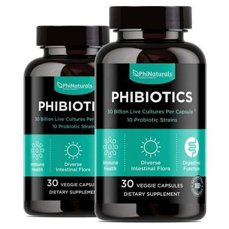 Probiotic (Pack of 2) Capsules Supplement by Phi Naturals