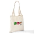 thumbnail image 6 of CafePress - Peace Love Football Tote Bag - Unisex Canvas Tote Bag, Beige, 1-Piece, 6 of 6