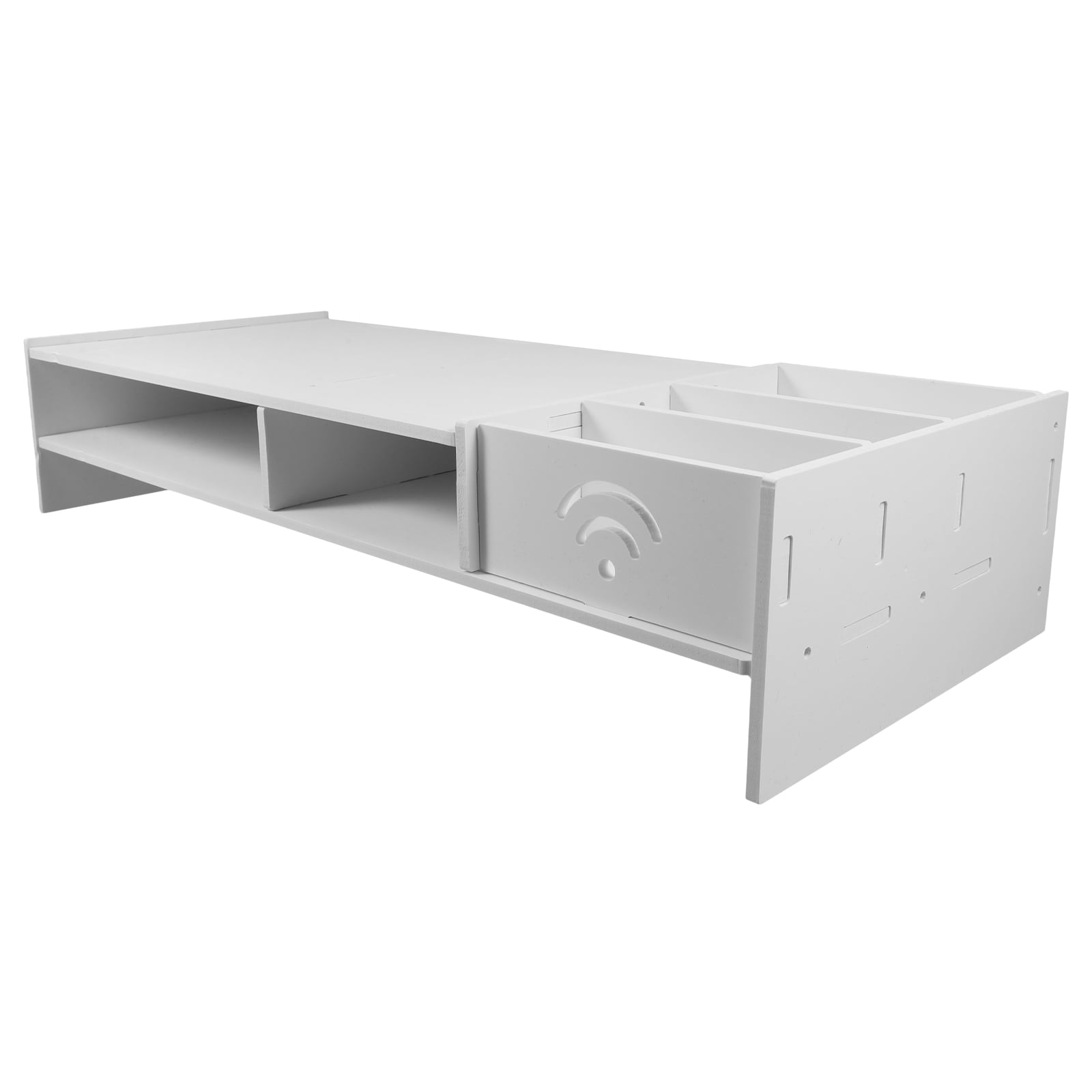 QIDITONG Monitor Stand Riser with Drawer for Desk Multi Purpose Laptop Stand for Home Office Desktop Organizer Shelf for Printer and Keyboard