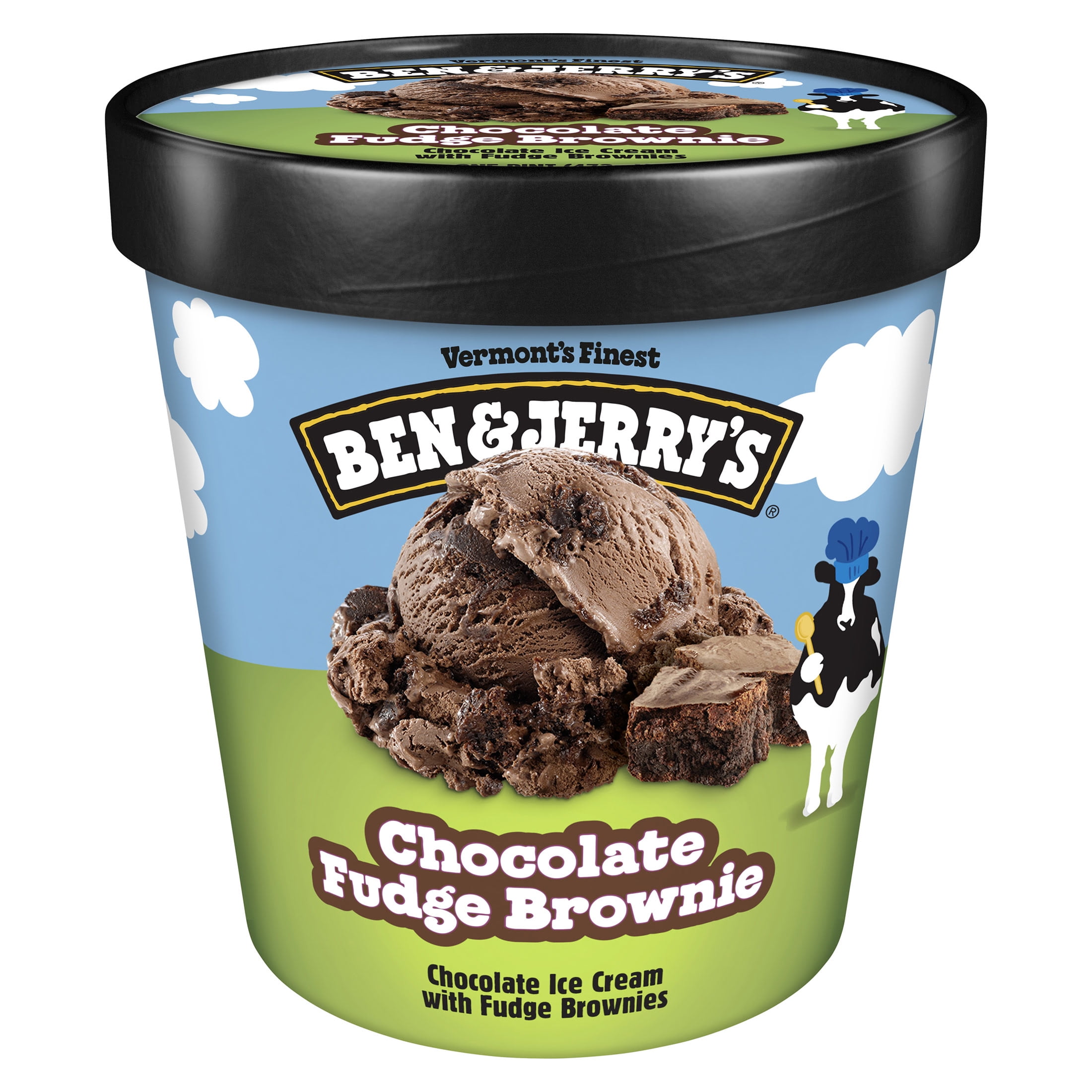 Ben & Jerry's Chocolate Fudge Brownie Chocolate Ice Cream Pint 16 oz