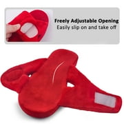 Womens Arch Support Slippers Memory Foam Orthotic Heel Cup Arthritis Edema House Shoes with Velcro Closure, Red 8