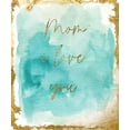 thumbnail image 2 of Sommers, Mindy 20x23 White Modern Wood Framed Museum Art Print Titled - Gold Aqua Mom, 2 of 4