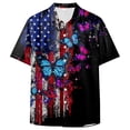thumbnail image 4 of mgoYE Men USA Patriotic T Button Shirt 250th Anniversary USA Tshirt 4th of July Button Shirt American Flag Tee Tops 250th Anniversary Gifts(Black,2XL), 4 of 6