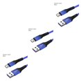 thumbnail image 4 of Sidaley Cable de teléfono Cable USB de nailon Reemplazo de línea de datos de carga rápida para Android Micro USB, azul, 1 m Type1 NO1, 4 of 6