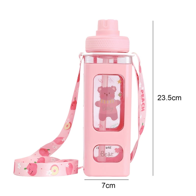 Kawaii Water Bottle for Girls Cute Kids Water Bottles with Straw