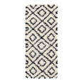 thumbnail image 2 of Unique Loom Trellis Shag Collection Area Rug - Ruth (2' x 5' Runner White and Black/Ivory), 2 of 10
