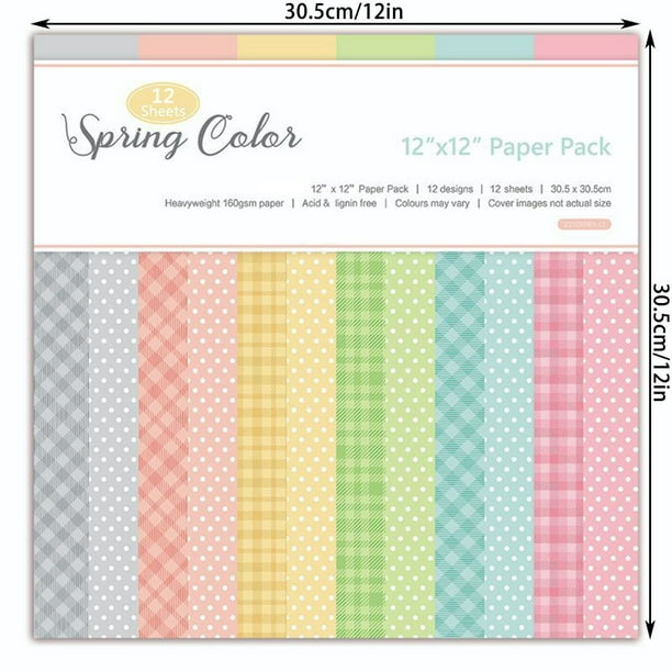 12pcs Flower Little Angel Geometric Retro Pattern DIY Material Scrapbook Background Paper Non-self-adhesive 12*12in