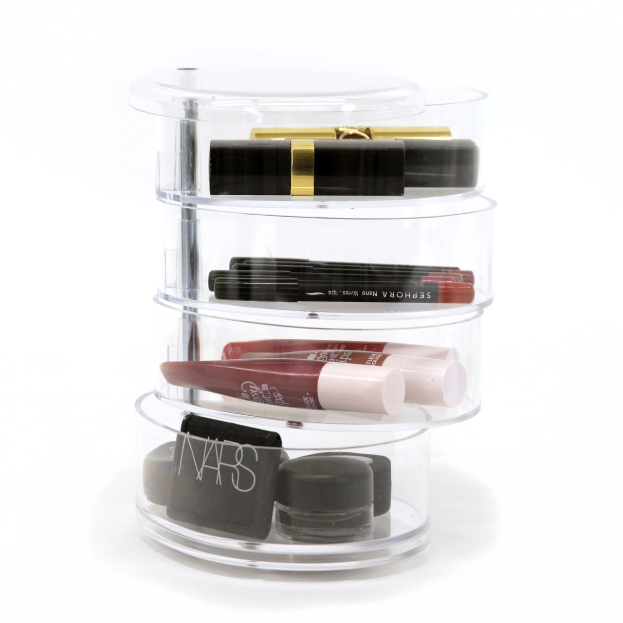Stackable Acrylic Cosmetic Tiered Organizer for Makeup Lipsticks Eyeliners Eye Shadow
