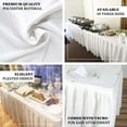 thumbnail image 4 of Efavormart 21ft White Accordion Pleat Polyester Table Skirt for Kitchen Dining Catering Wedding Birthday Party Decorations Events, 4 of 8