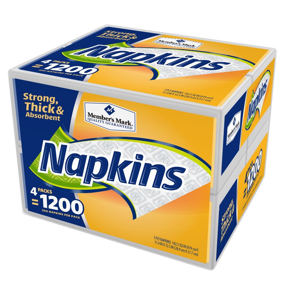 Member's Mark Everyday Napkins, White Quilted, 1,200 Ct