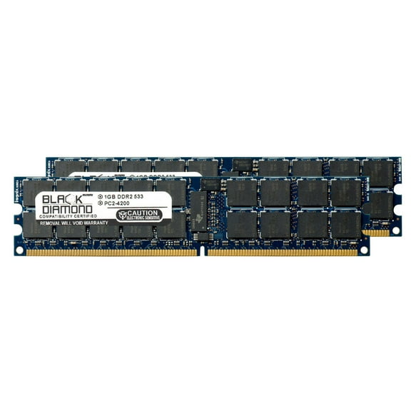 2GB 2X1GB Memory RAM for Oracle Sun SPARC Enterprise T1000 240pin PC2-4200 533MHz DDR2 RDIMM Black Diamond Memory Module Upgrade