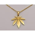 thumbnail image 2 of Stainless Steel Weed Necklace - Marihuana Necklace - Golden Necklace,, 2 of 5