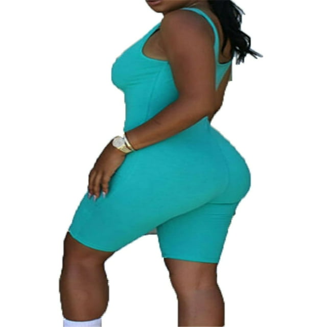 Femmes Clubwear Bodycon Parti Jumpsuit Romper Pantalon Shorts