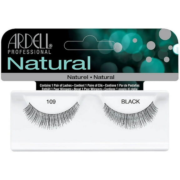 Ardell Natural Lashes, Black [109] 1 pair (Pack of 2)