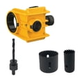 thumbnail image 1 of Kit de instalación de cerradura de puerta, abridor de orificios de cerradura profesional para cerraduras redondas y juegos de cerraduras Amarillo, 1 of 9