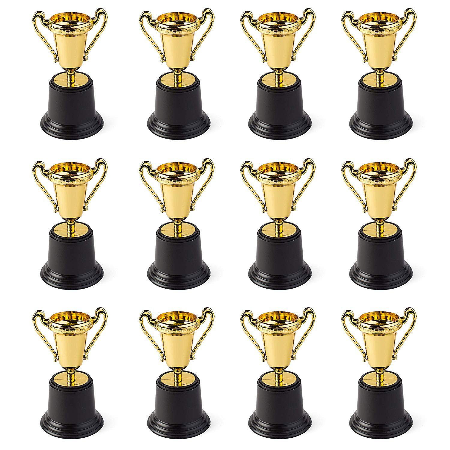 Perfect To Reward Those Who Have Achieved Gold Award Trophy Cups 5 First Place Winner Award Trophies by Neliblu Bulk Pack of 12 For Kids and Adults 