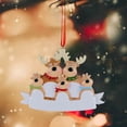 thumbnail image 6 of Personalized Reindeer Family Of 5 Christmas Tree Ornament 2021 - Cute Deer Holiday Winter Gift Year Durable 2021 Family Ornament 5 4.88*3.5", 6 of 6